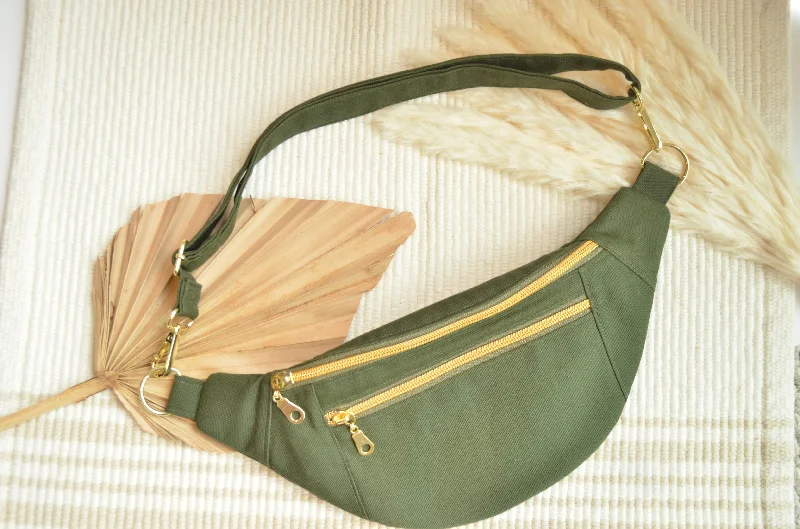 Large Fanny Pack: Forest Green