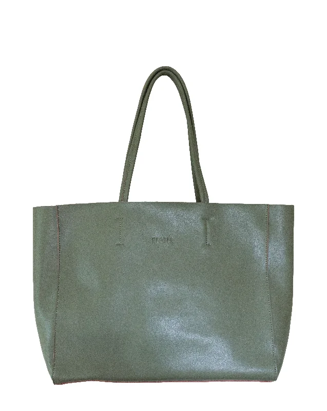 Large Olive Landscape Tote