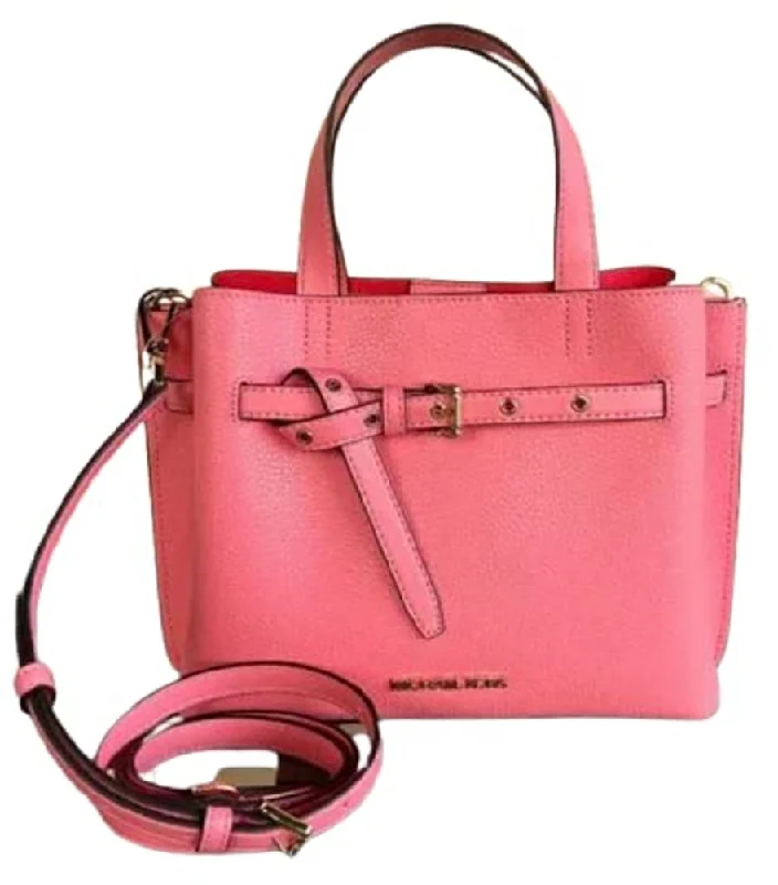 MICHAEL KORS Emilia ebbled Leather Satchel Crossbody Bag