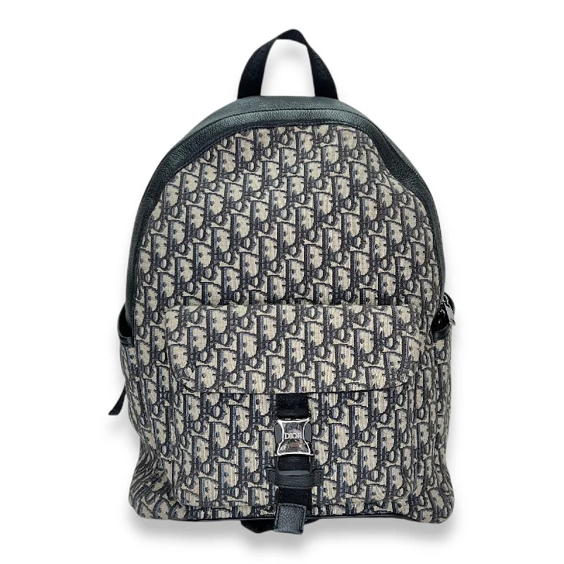 Oblique Backpack in Jacquard, Silver Hardware