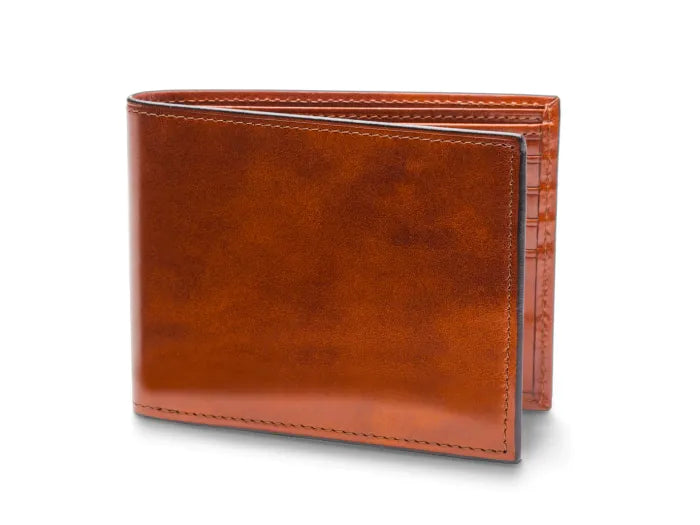 Old Leather Continental ID Wallet-amber