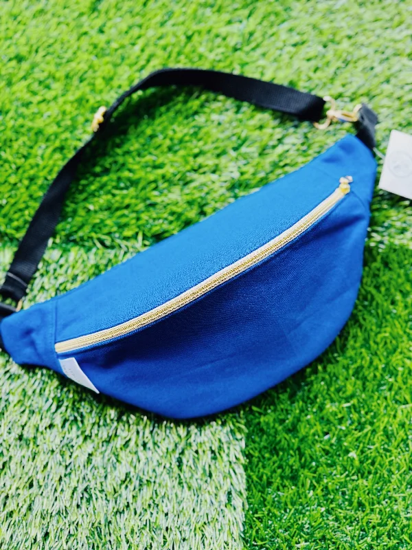 Royal blue over sized fanny pack, trending style purse crossbody