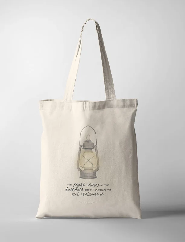 The Light Shines In The Darkness {Tote Bag}