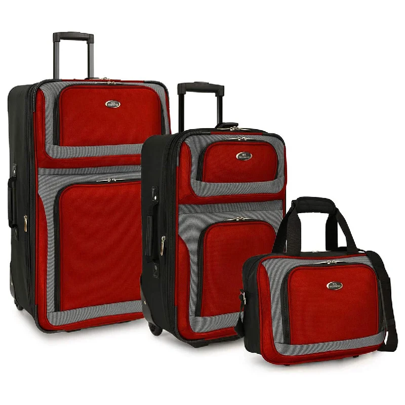 U.S. Traveler New Yorker Lightweight Expandable Rolling Luggage, 3-Piece Set