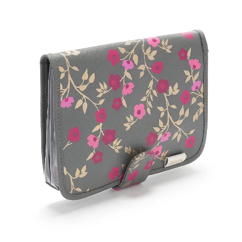 'Kate'  Hanging Beauty Bag in Blossom Charcoal