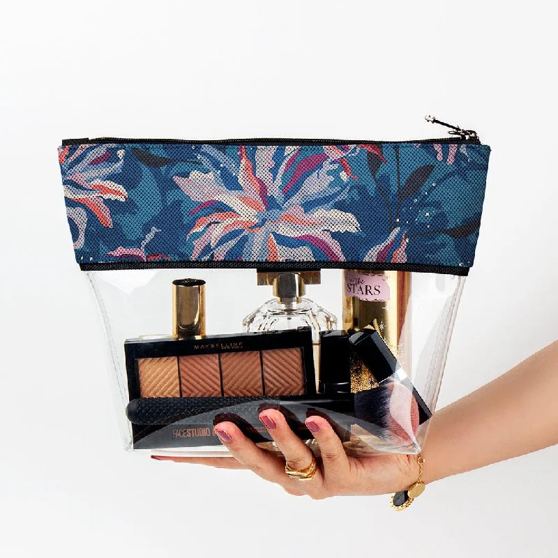 limpid Makeup Case Blue Garden