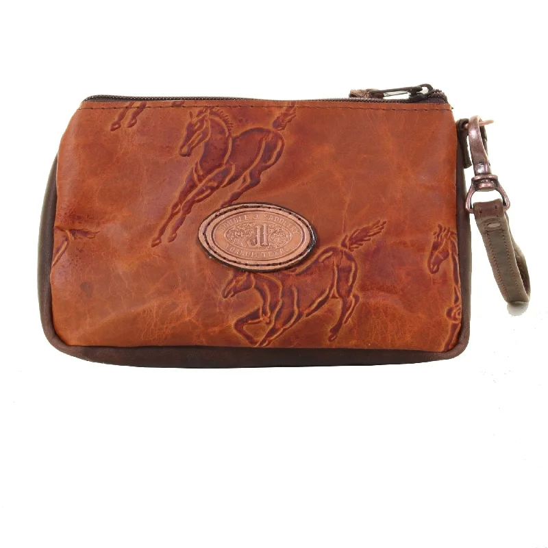 MPG129 - Saddle Tan Wild Horses Makeup Pouch