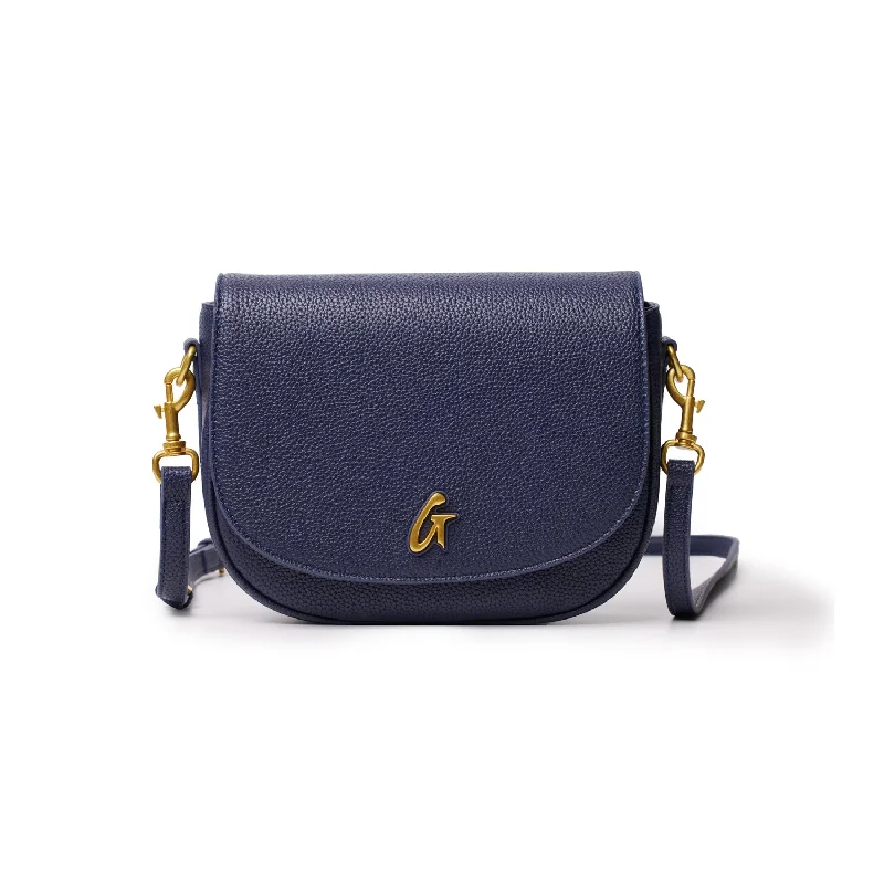 PEBBLE SHOULDER BAG NAVY MEDIUM