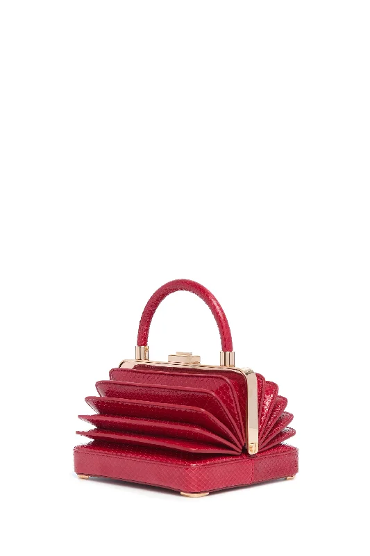 Small Diana Bag in Red Snakeskin