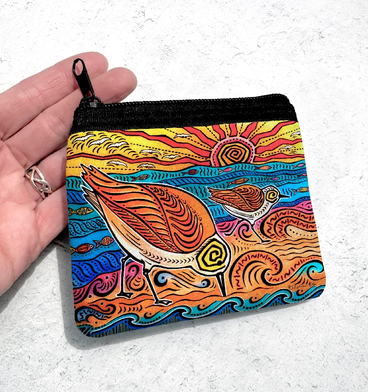 2 Sandpipers Coin Bag