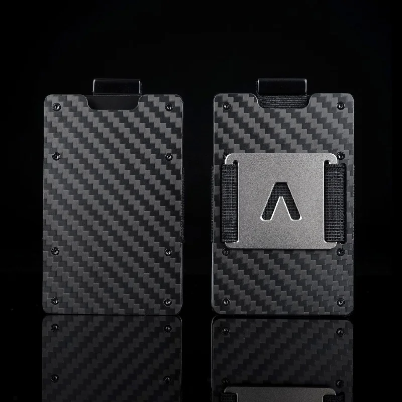 Carbon Fiber | Slide ONE Wallet + Titanium Cash Clip