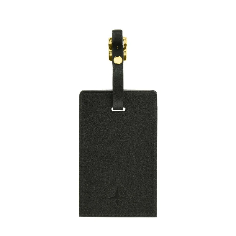 Luggage Tag | Black/Brass