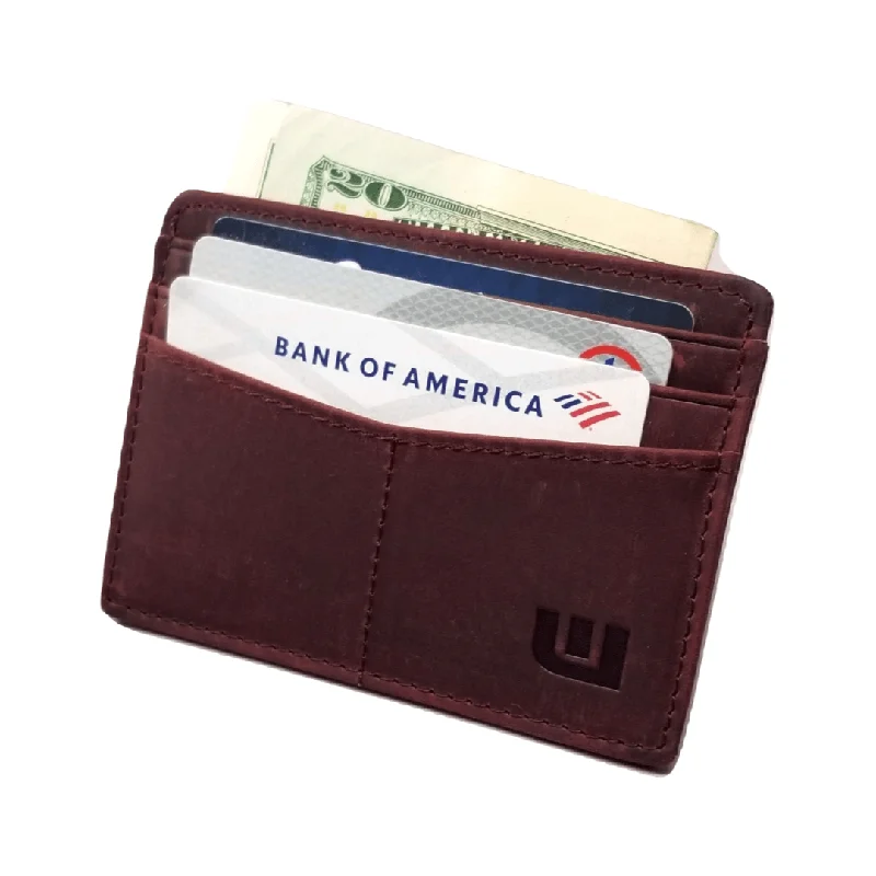 RFID Front Pocket Wallet / Card Holder with ID Window - Espresso "Plus"