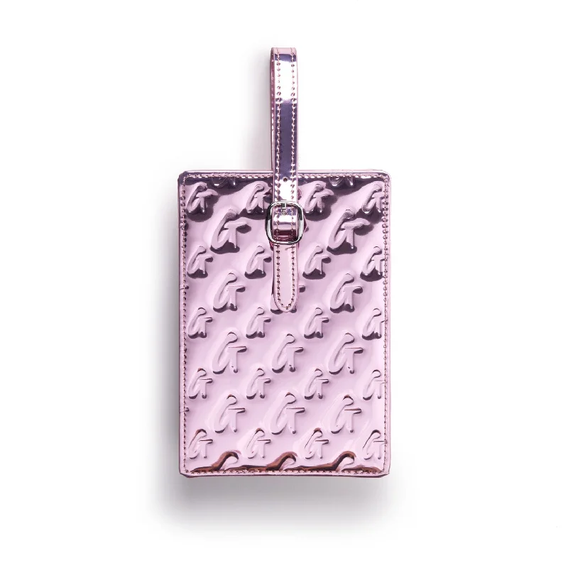 GLAM-AHOLIC LIFESTYLE LUGGAGE TAG METALLIC PINK