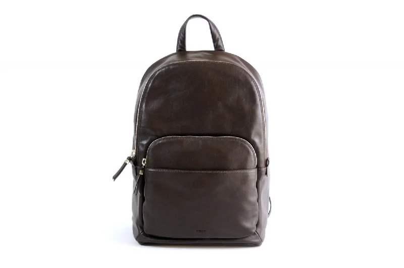 The Belluno Leather Backpack - Walnut Brown