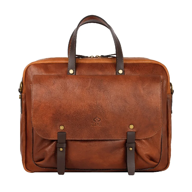 Leather Briefcase Laptop Bag - Lanark