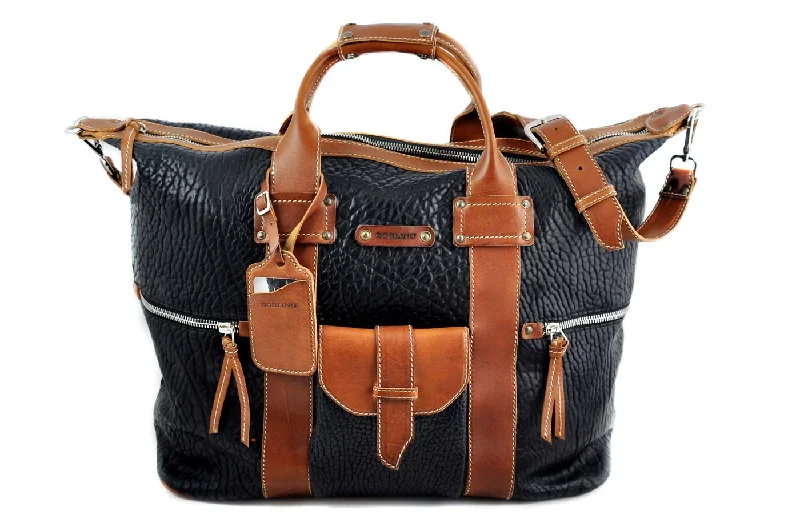 Leather Duffel - Big Horn Weekender - Onyx/Terra