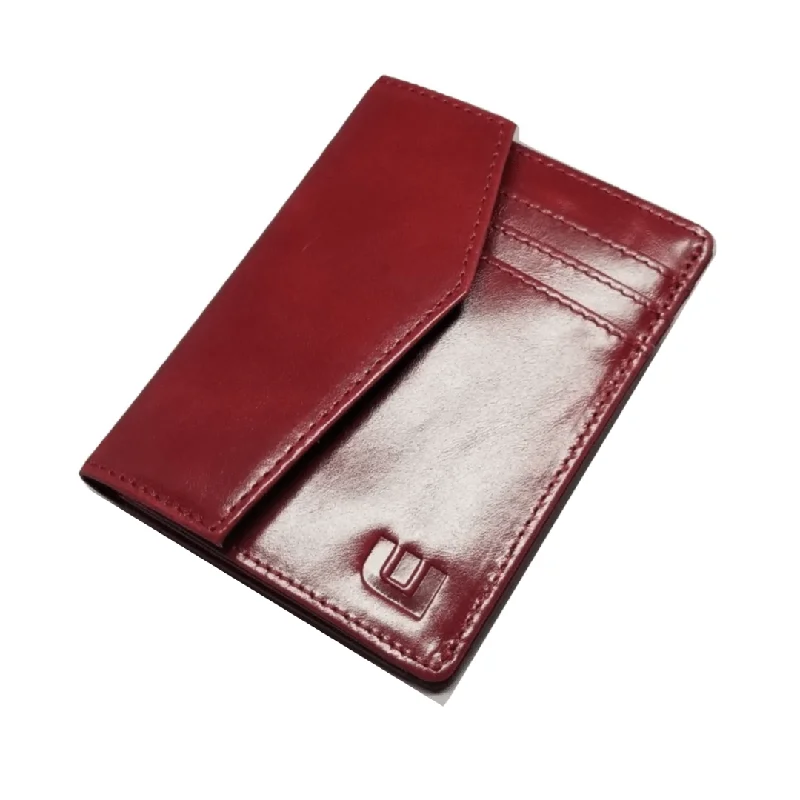 Leather Wallet w/ID -Red