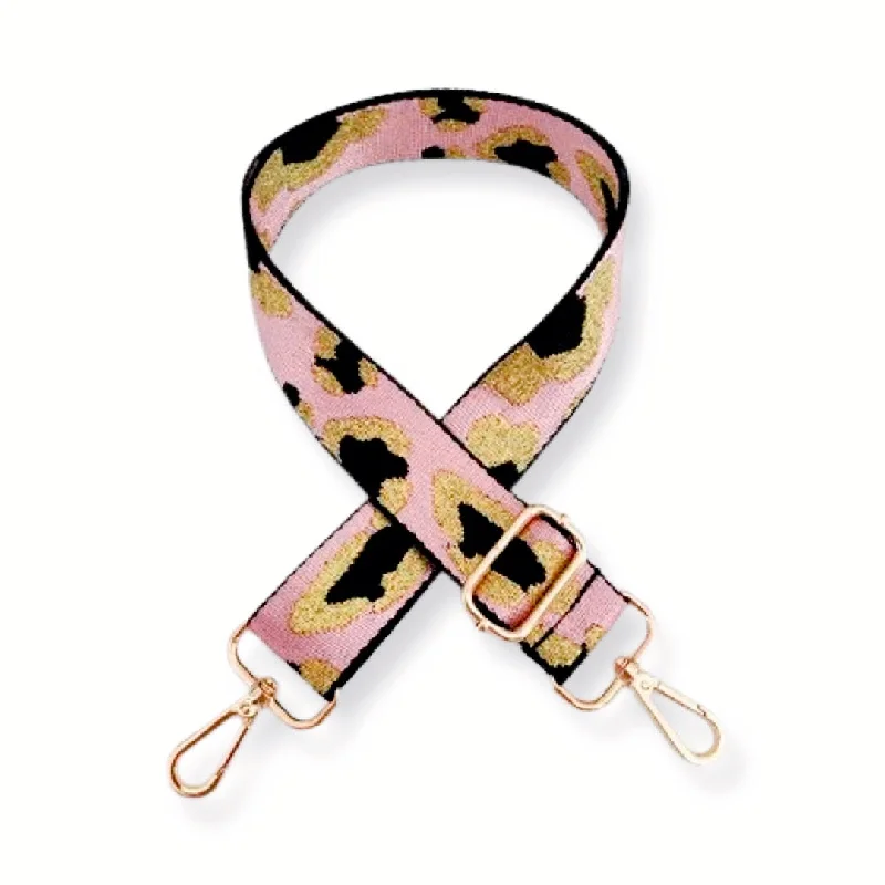 LEOPARD PRINT bag strap pink