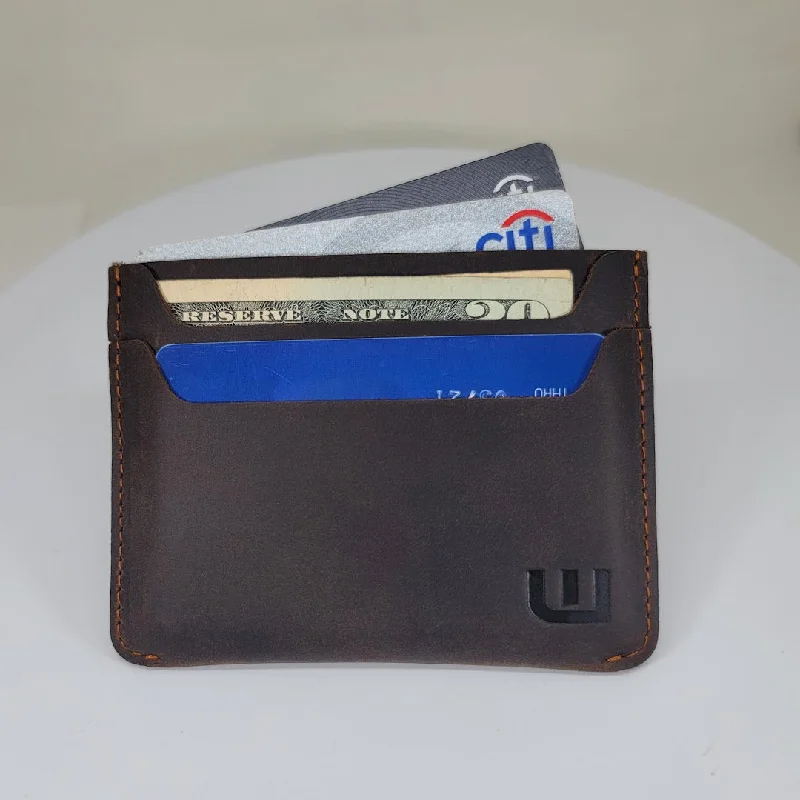 Minimalist Card Holder in Crazy Horse Leather - Solo