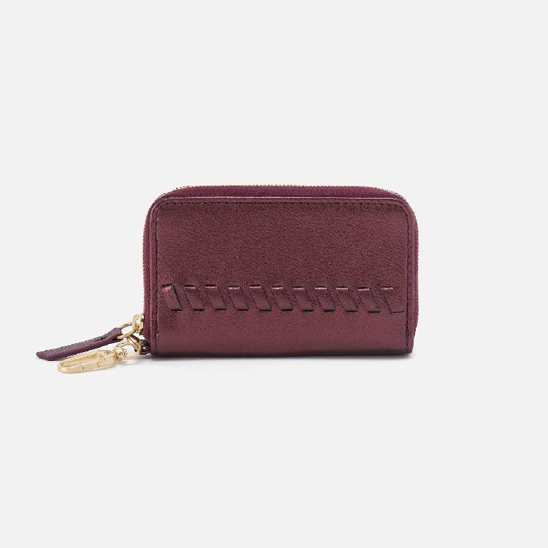 Move Clip Wallet In Metallic Leather - Frosted Plum