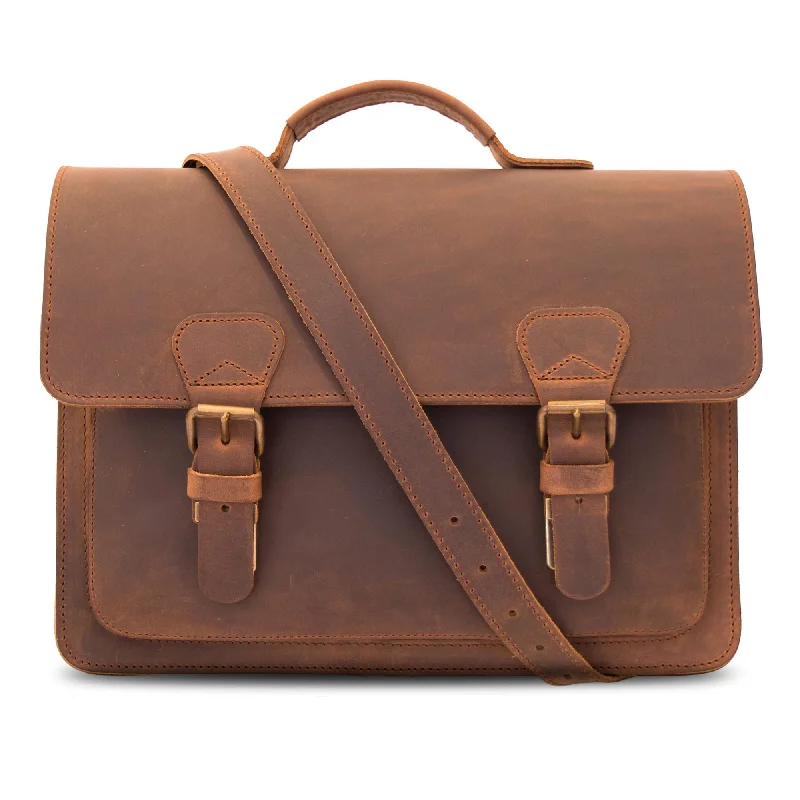 Ruitertassen Classic 2103 Leather Briefcase, Ranger Brown