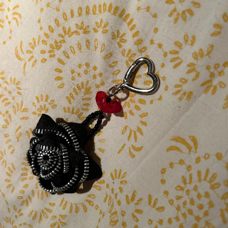 Zipper Rose Bag Charm