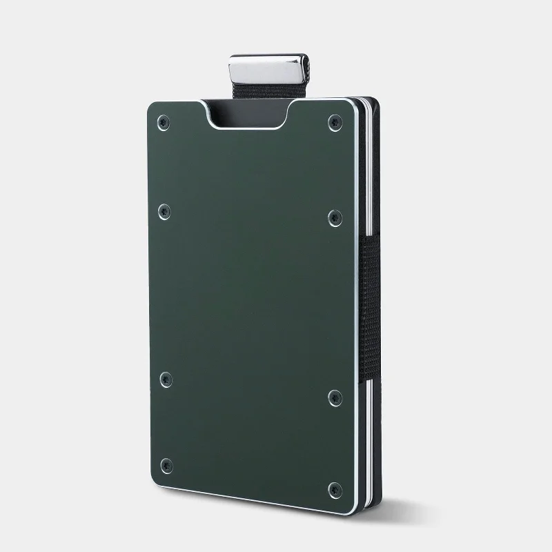 Velvet Green Metal Slim Wallet